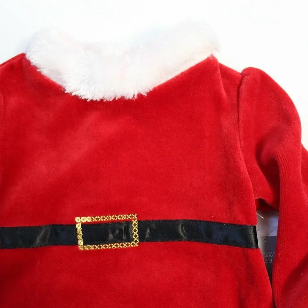 Koala Kids Velvet with Plush Trim Mrs. Santa Dress